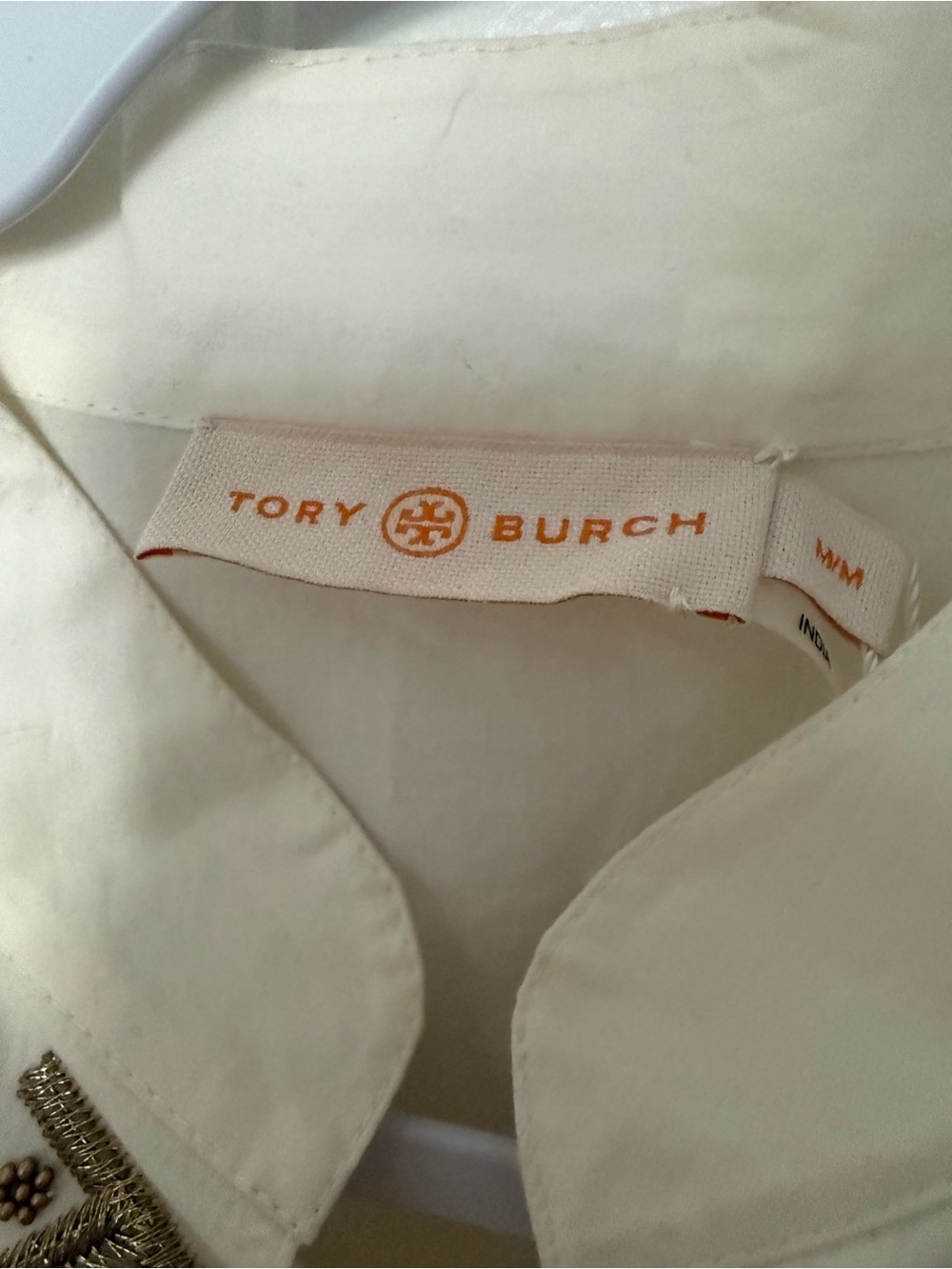 NWT Tory Burch Embroidered Cream Maxi caftan - Picture 3 of 12